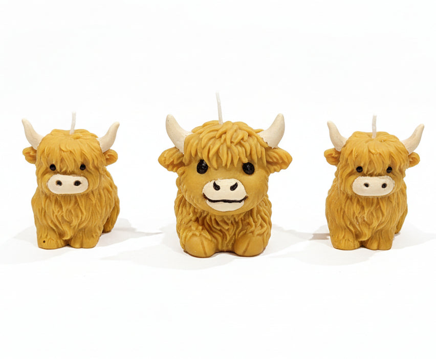Highland Cows Momma & Babies Artisan Candle