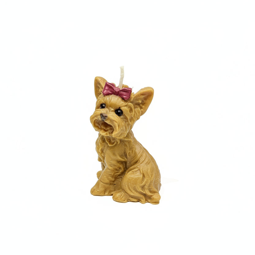 Hand Crafted Yorkie Dog Candle