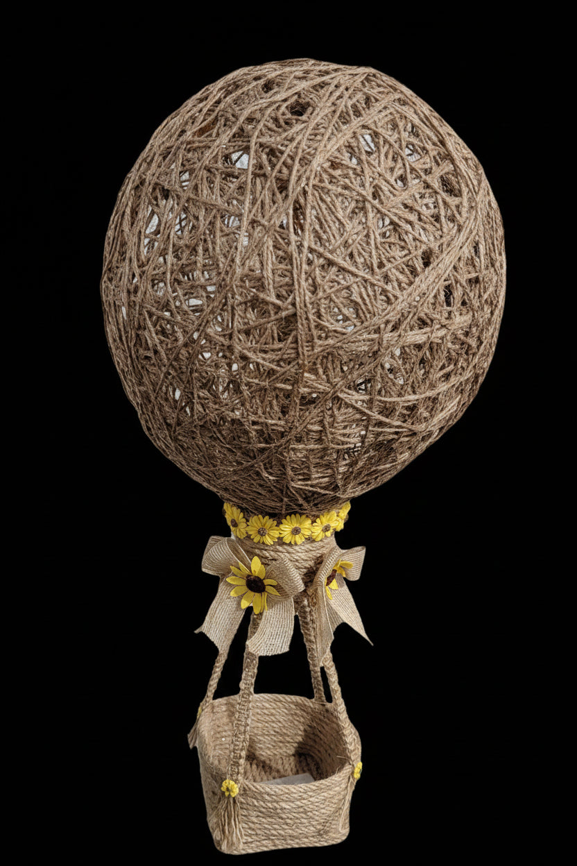 Light up Macrame Hot Air Balloon Decoration