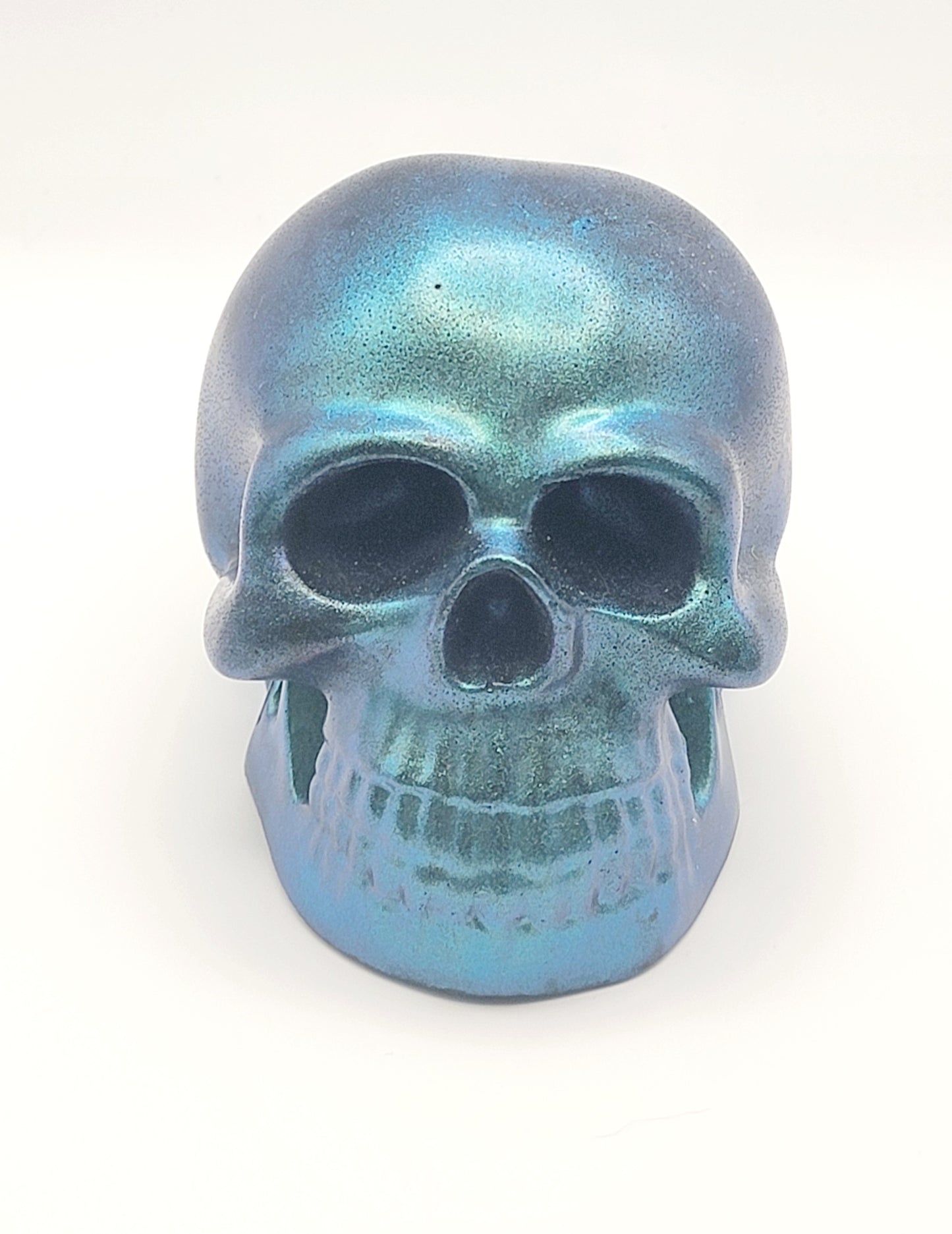Large Aqua/Purple Decorative Skull