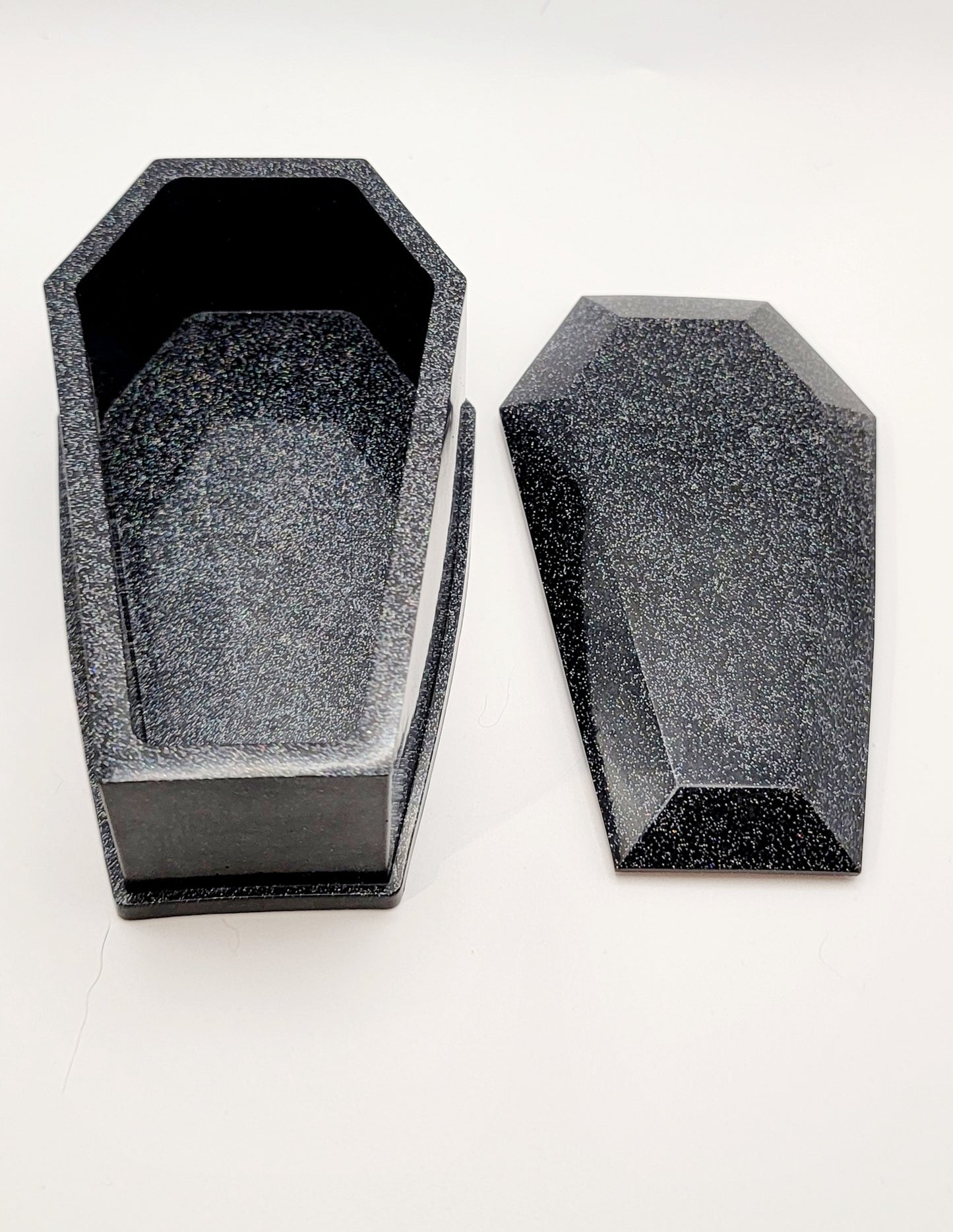 Black glitter Coffin
