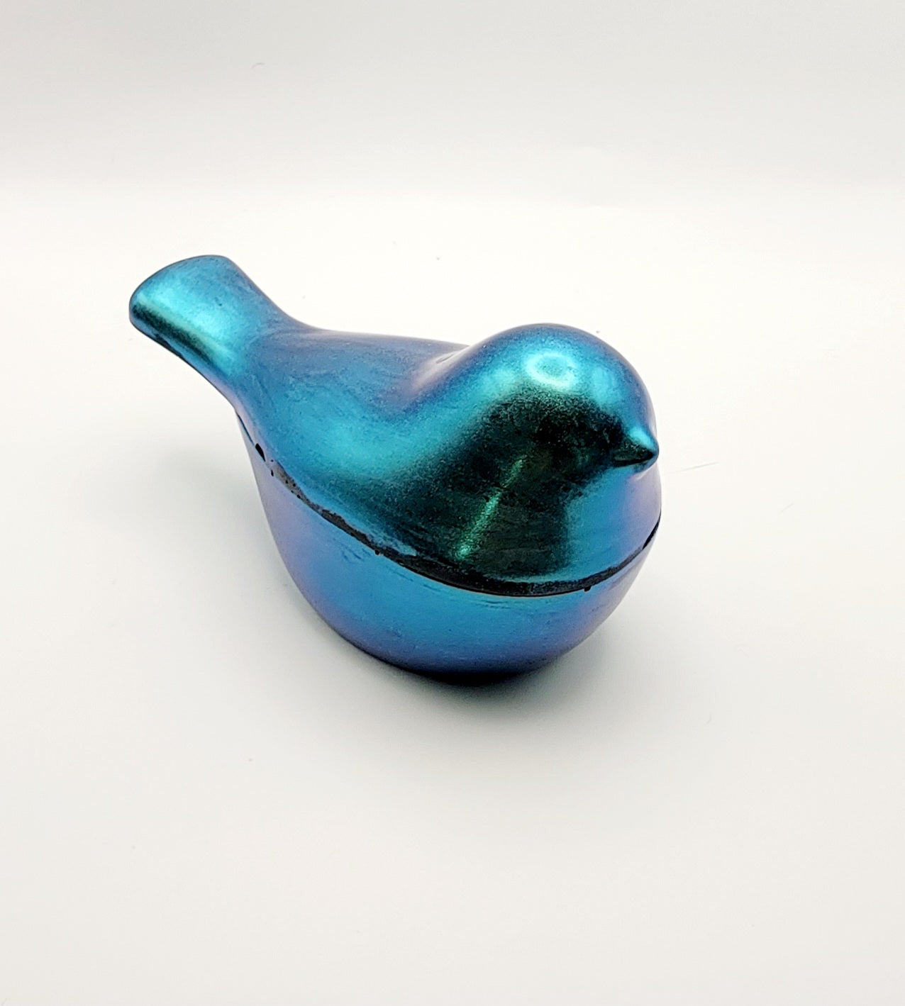 Bird Dish Blue Metallic