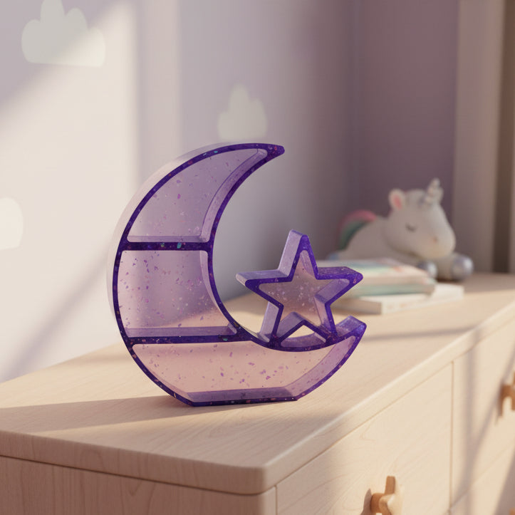 Purple Crescent Moon Shelf
