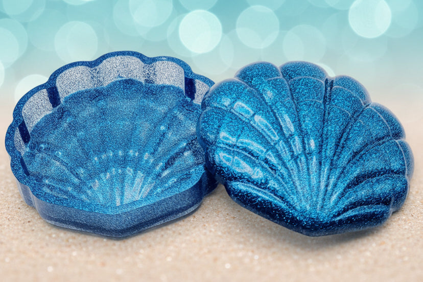 Blue Resin Shell Dish