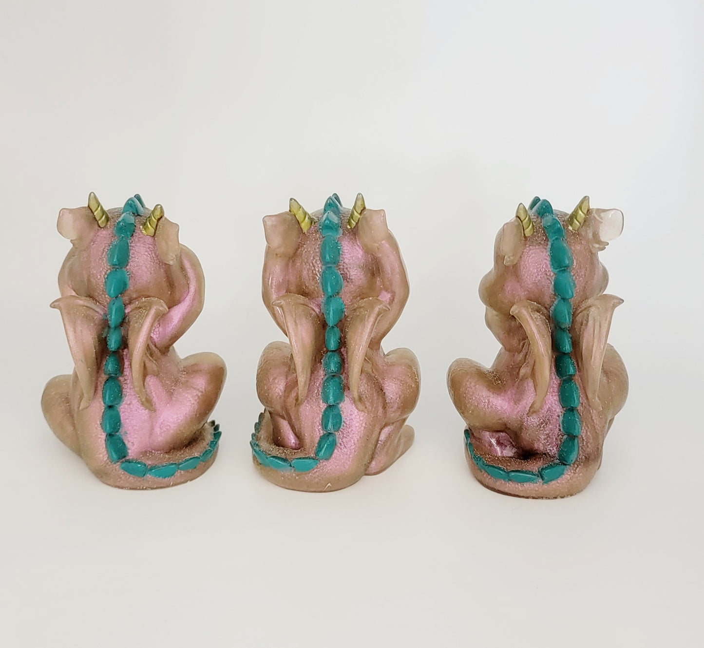 See, Hear, Speak No Evil Dragon Figurines