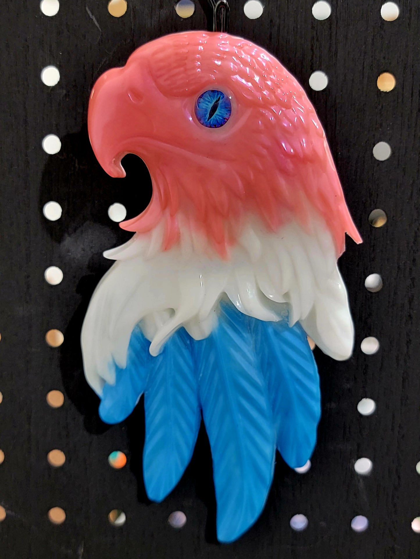 Red, White and Blue Eagle Head