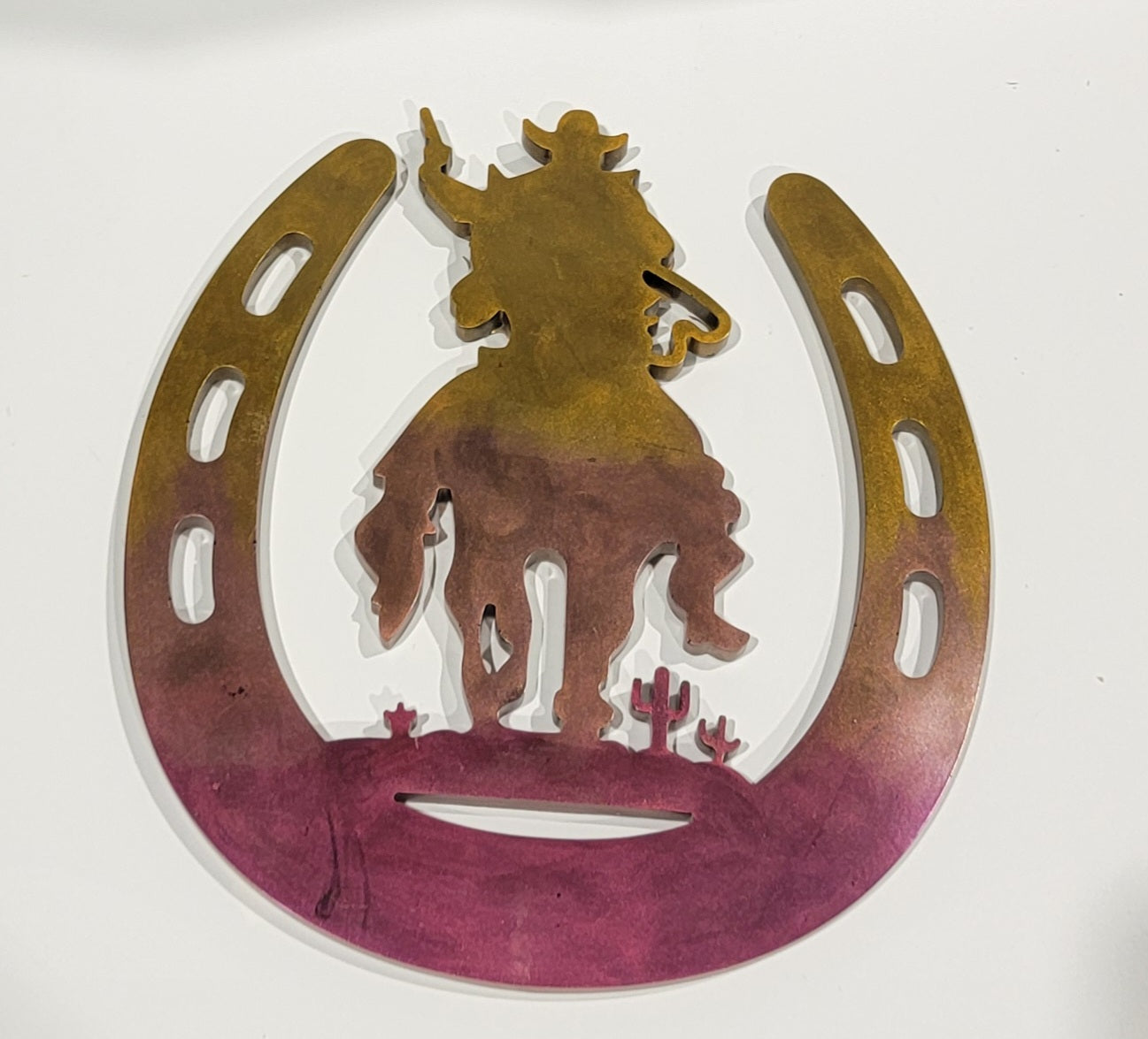Horse Shoe Cowboy Wall Hanging
