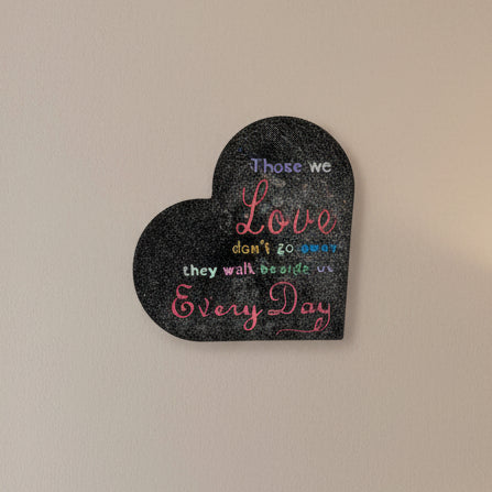 Black Heart with Memorial Saying Wall Hanging