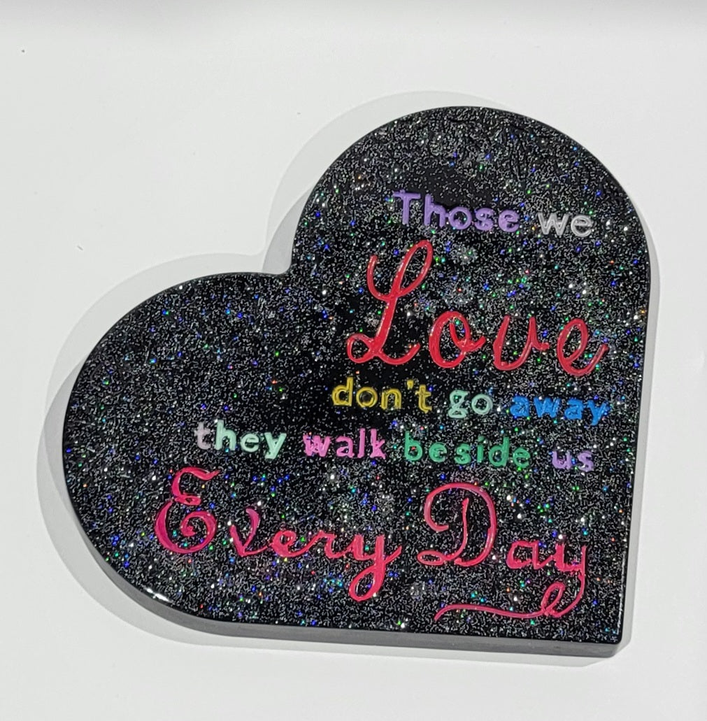 Black Heart with Memorial Saying Wall Hanging