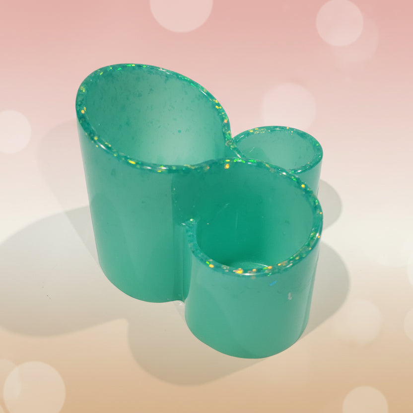 Green Makeup Holder – Compact Vanity Organizer