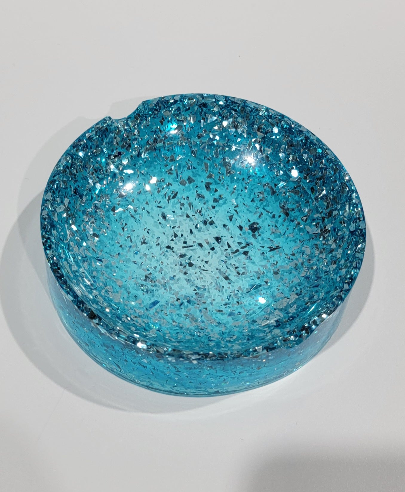 Sparkling Blue Decorative Ash Tray