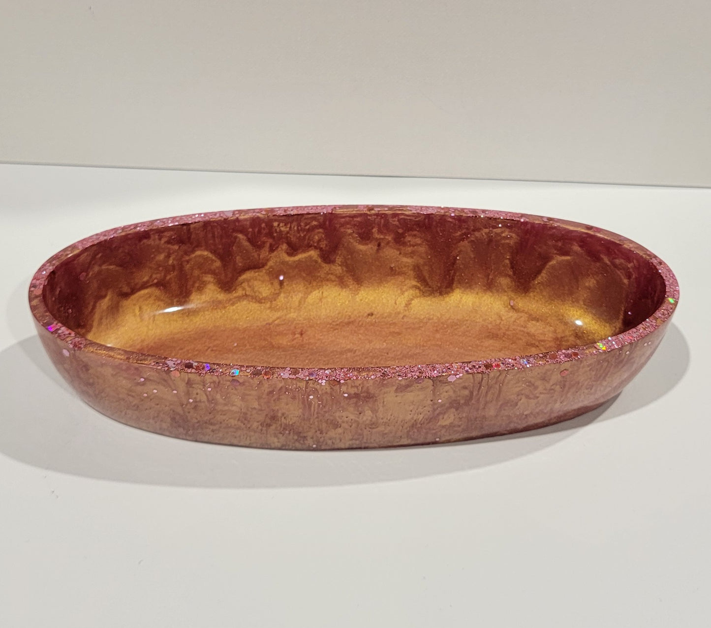 Sculpted Resin Bowl in Elegant Brown Tones