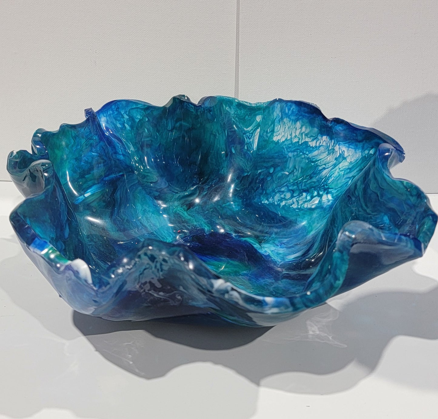 Blue Vase and Matching Bowl Set