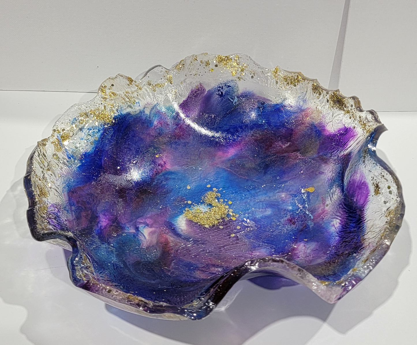 Purple/Blue Bowl with gold glitter