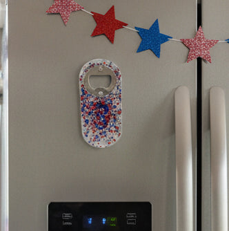 Bottle Opener Red/white/blue stars