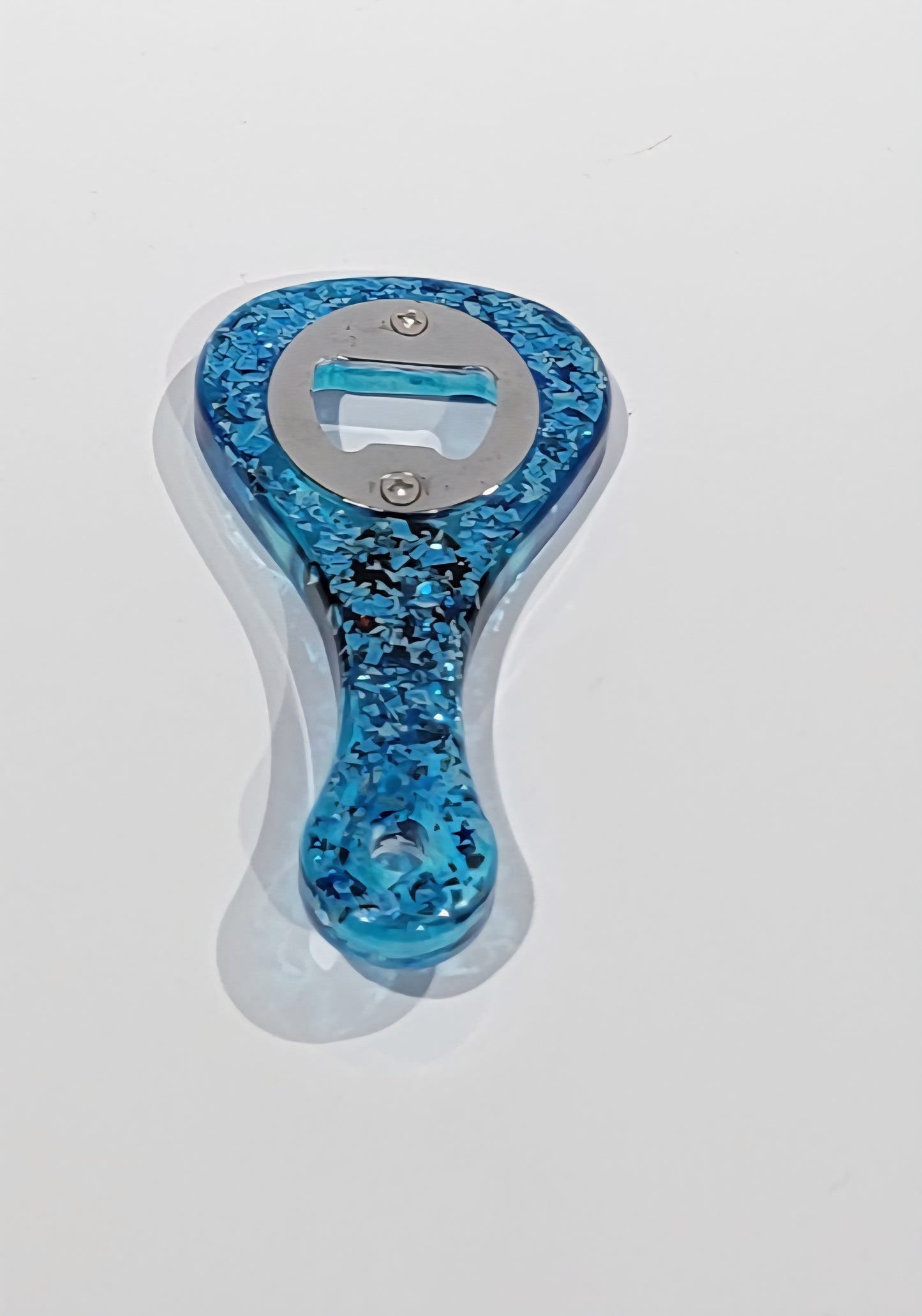Bottle Opener Blue glitter