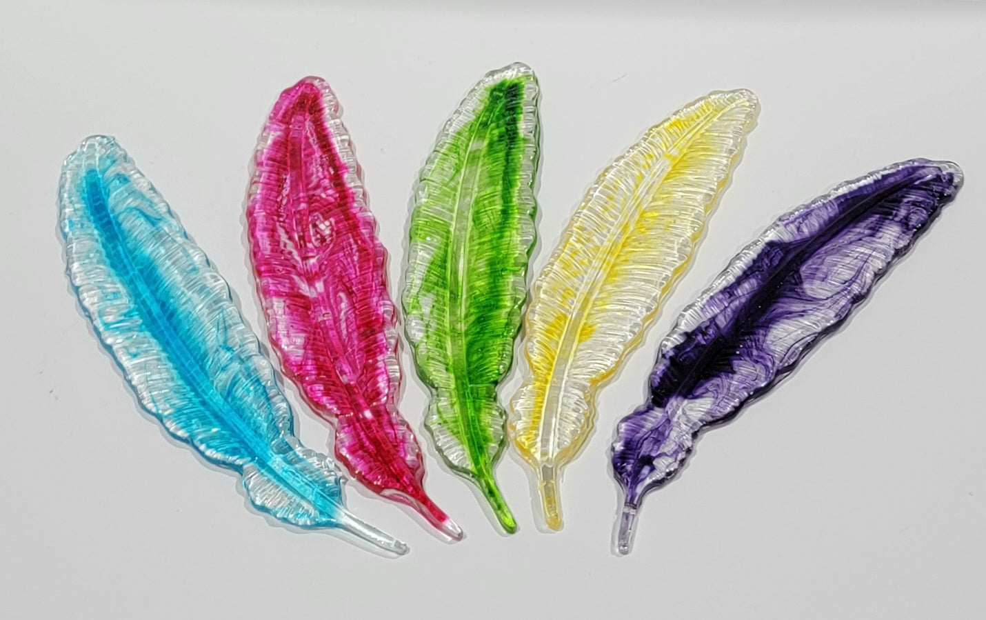 Bookmarks - Rainbow Feathers