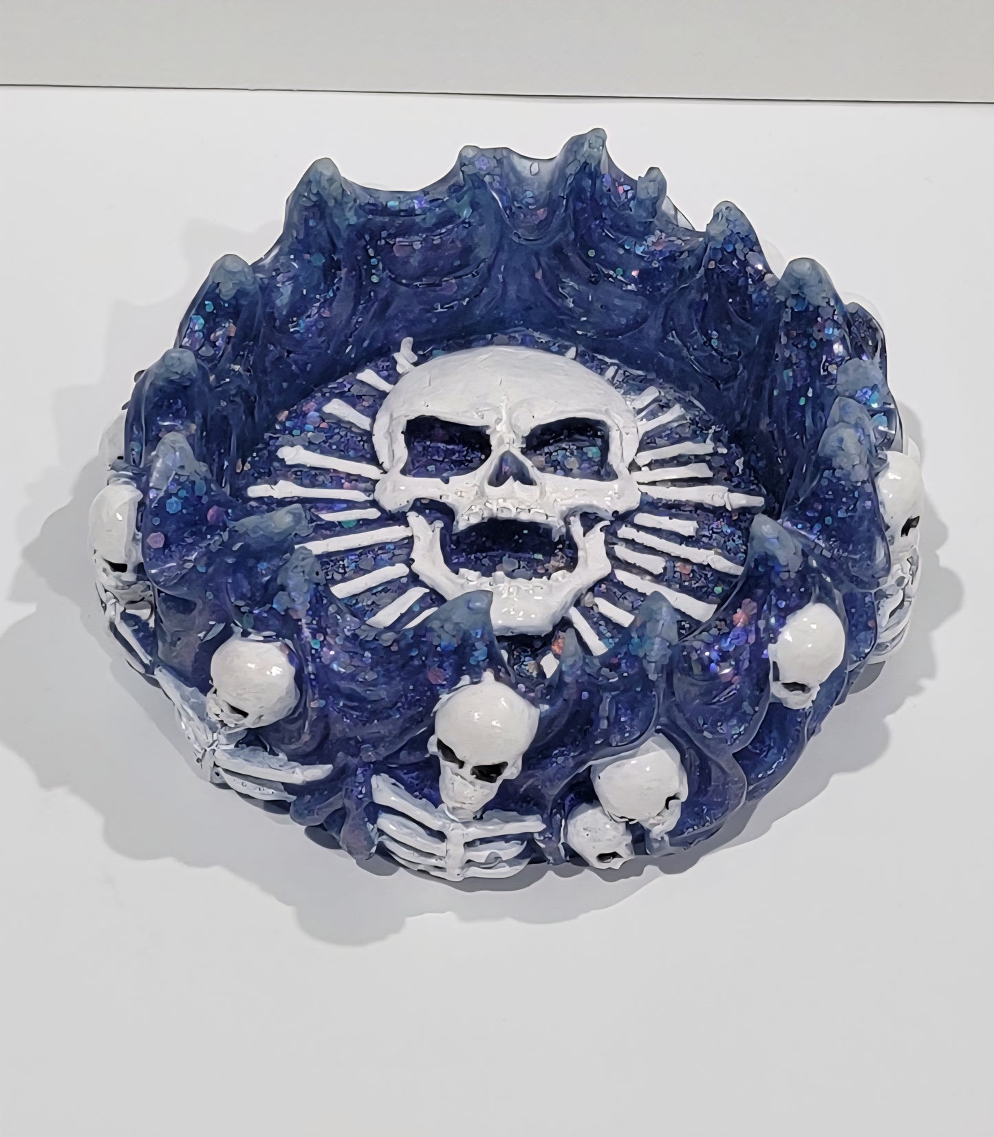 Skull Ashtray Purple/white