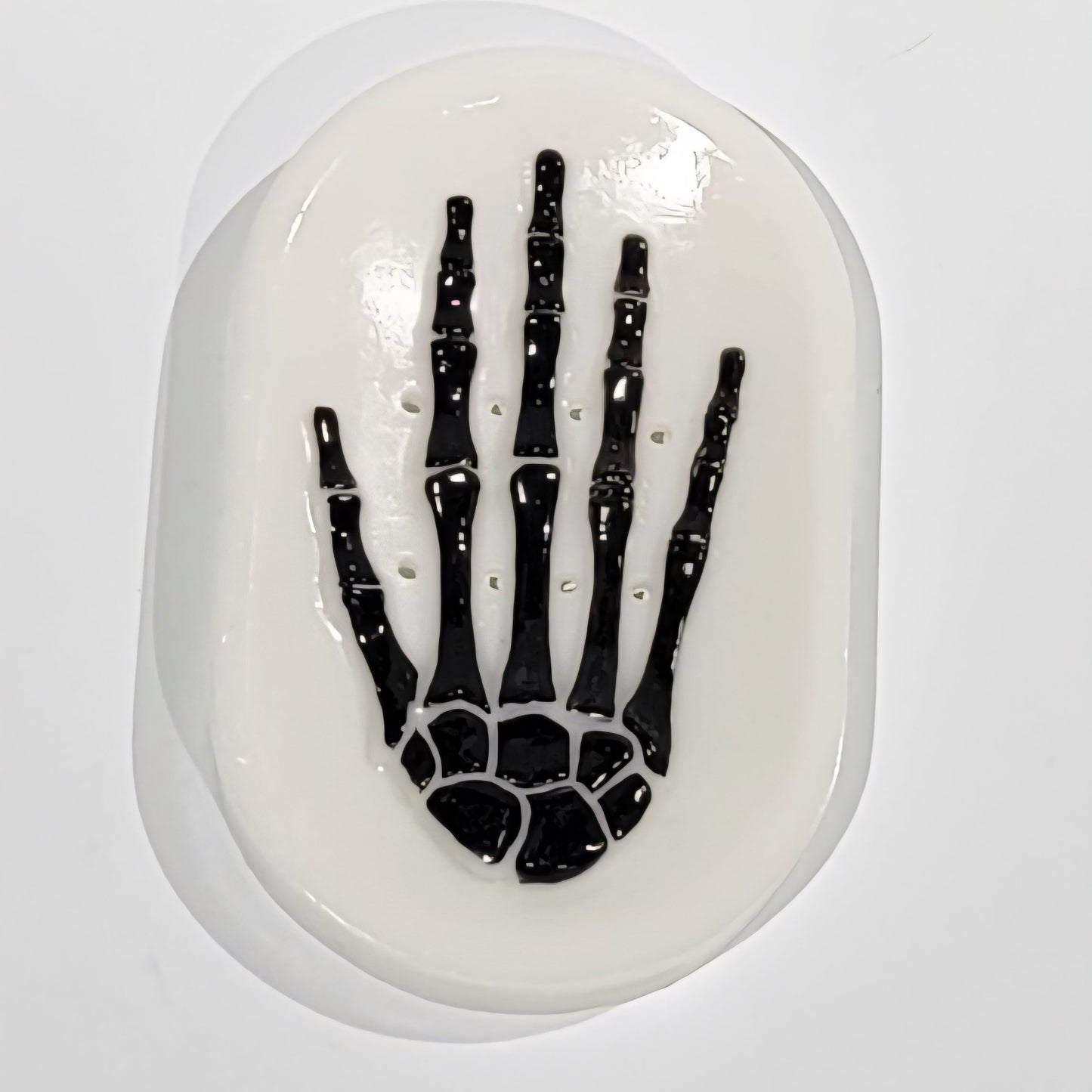White and Black Skeleton Soap Dish