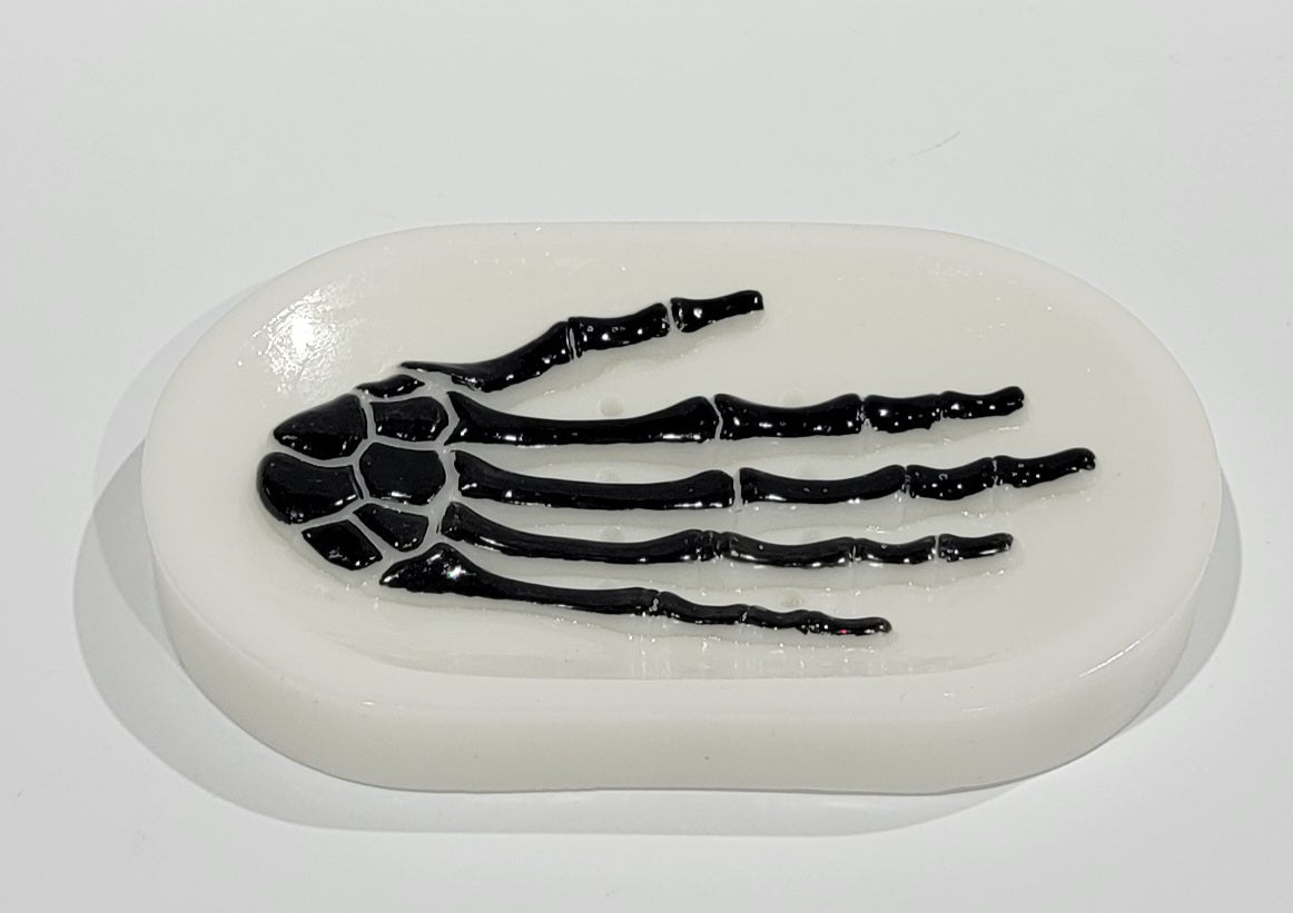 Skeleton Soap Dish white/black