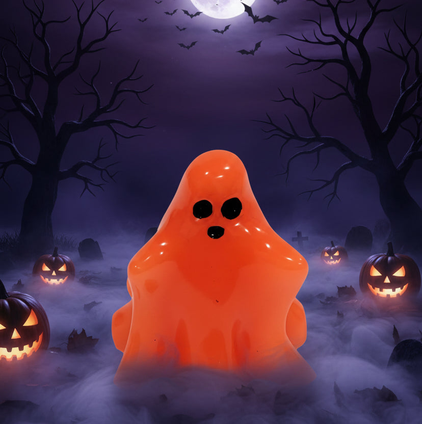 Orange Ghost Figurine
