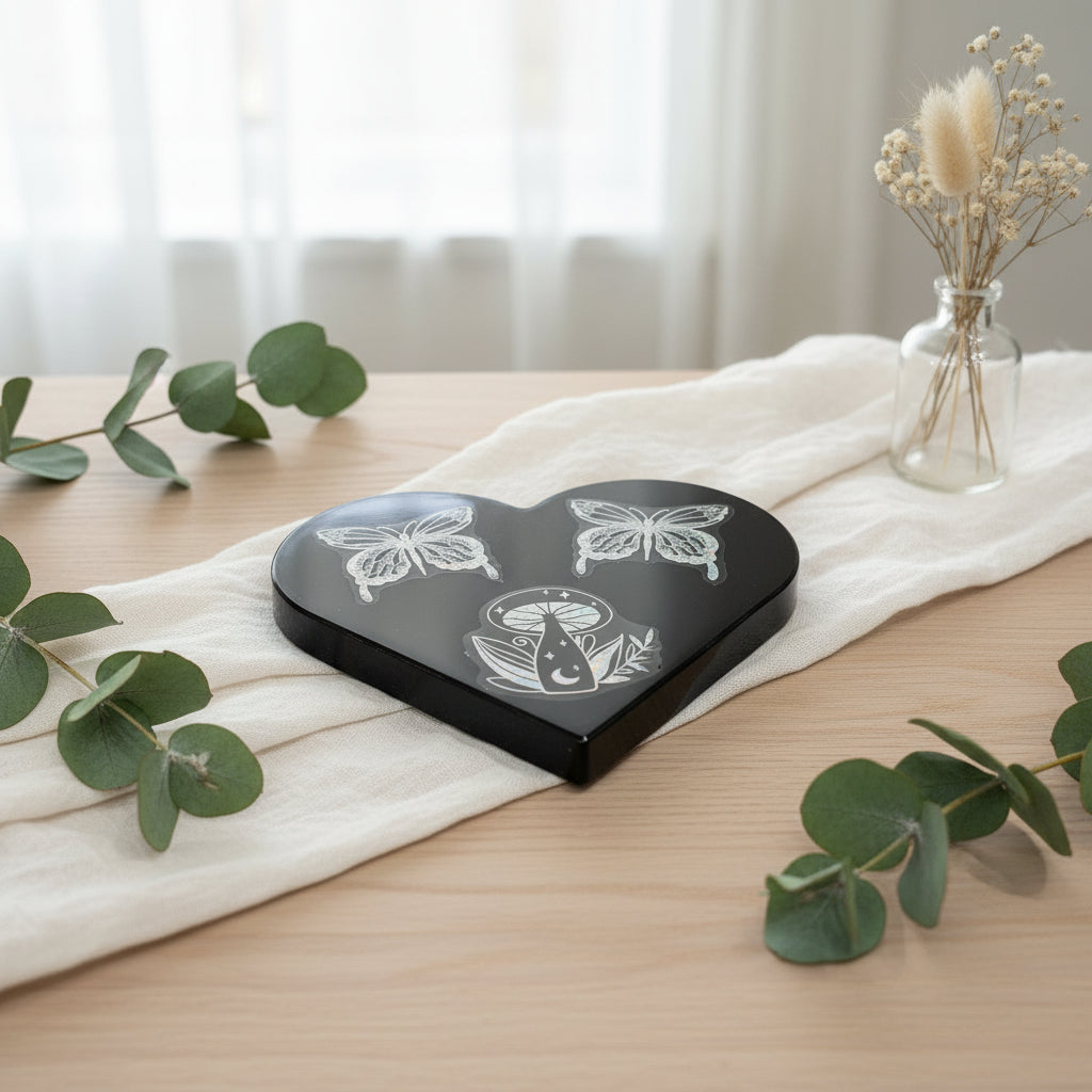 Charming Black Heart Countertop Trivet