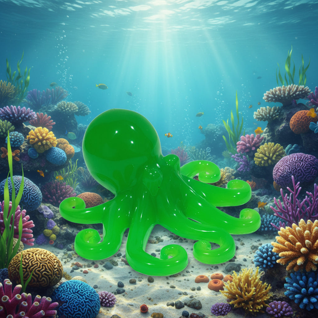 Green Nautical Octopus Figurine
