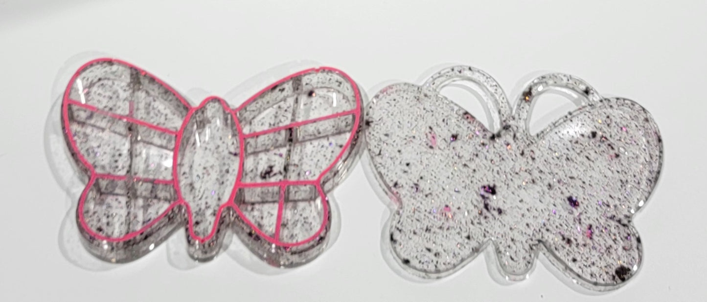 Butterfly Jewelry Holder Clear/pink