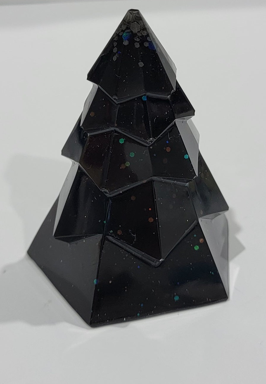 Black Christmas Tree Figurine