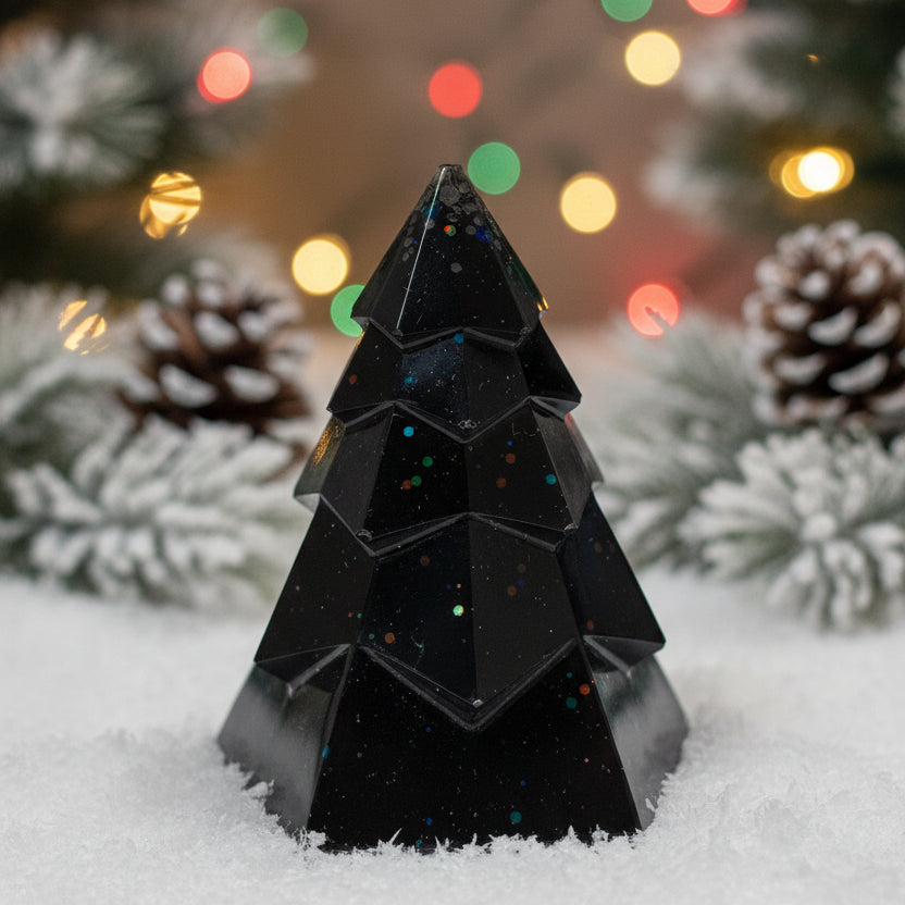 Black Christmas Tree Figurine