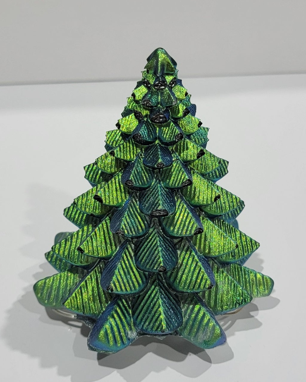 Light up Green Christmas Tree Figurine