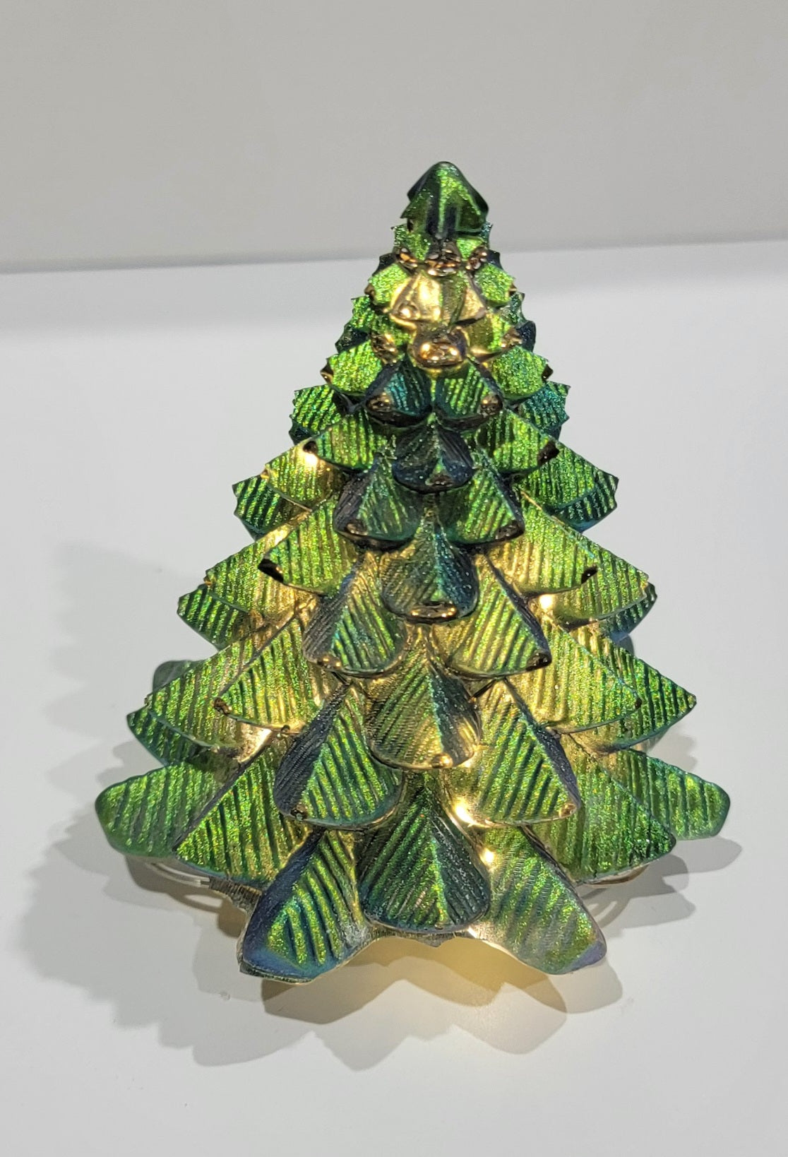Light up Green Christmas Tree Figurine