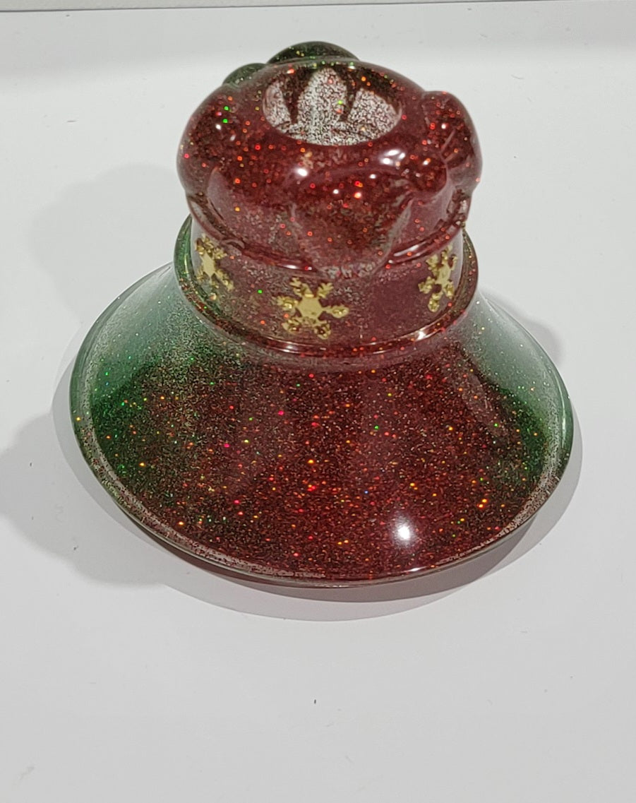 Red and Green Tapered Candle Holder