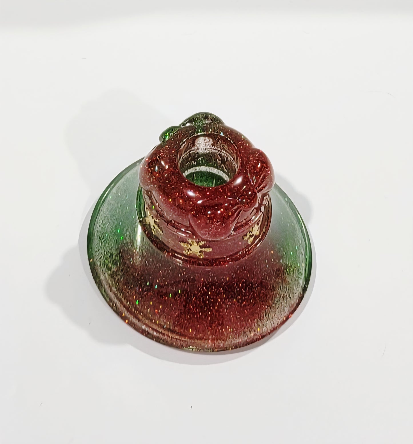 Red and Green Tapered Candle Holder
