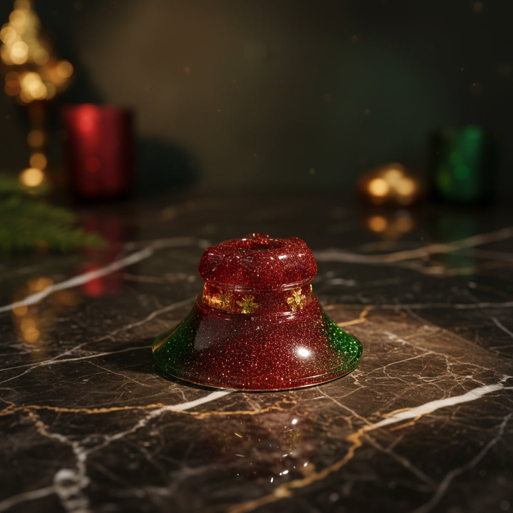 Red and Green Tapered Candle Holder
