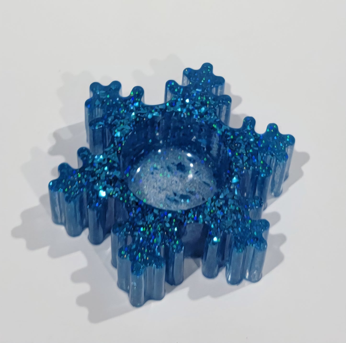 Blue Snowflake Tealight Candle Holder
