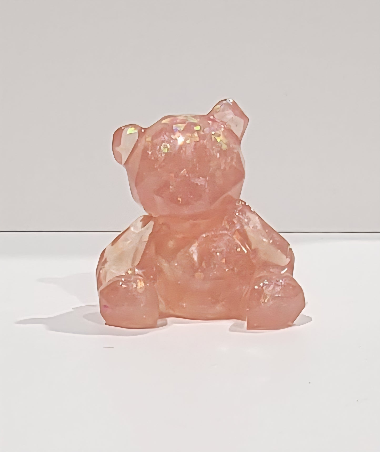 Pink Bear Figurine with glitter