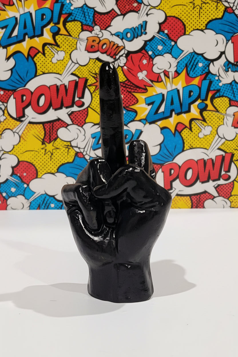 Bold Black Middle Finger Décor Piece