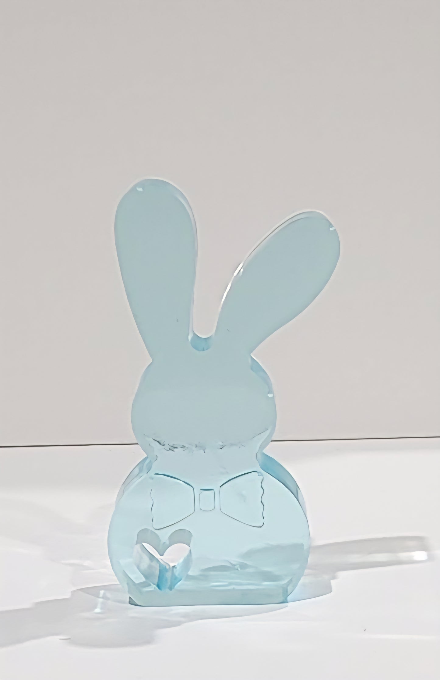 Clear Blue Bunny figurine