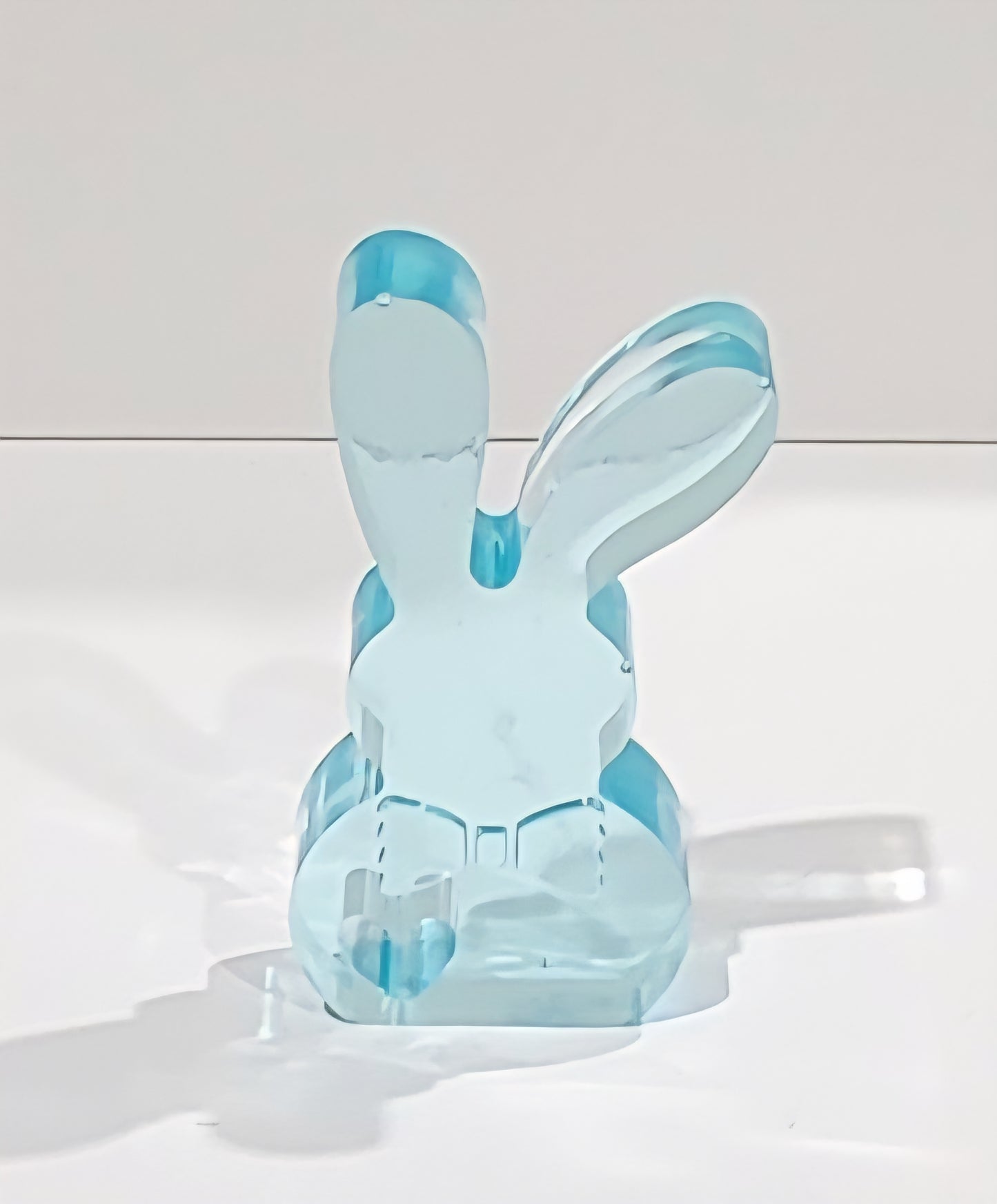 Clear Blue Bunny figurine