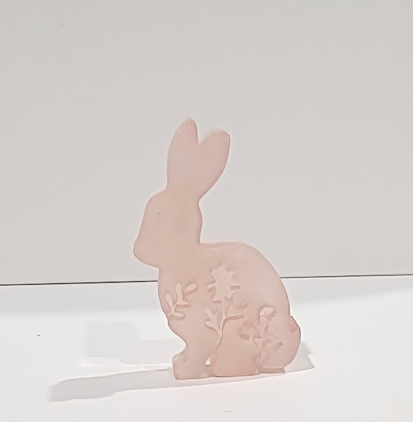 Clear Pink Bunny figurine