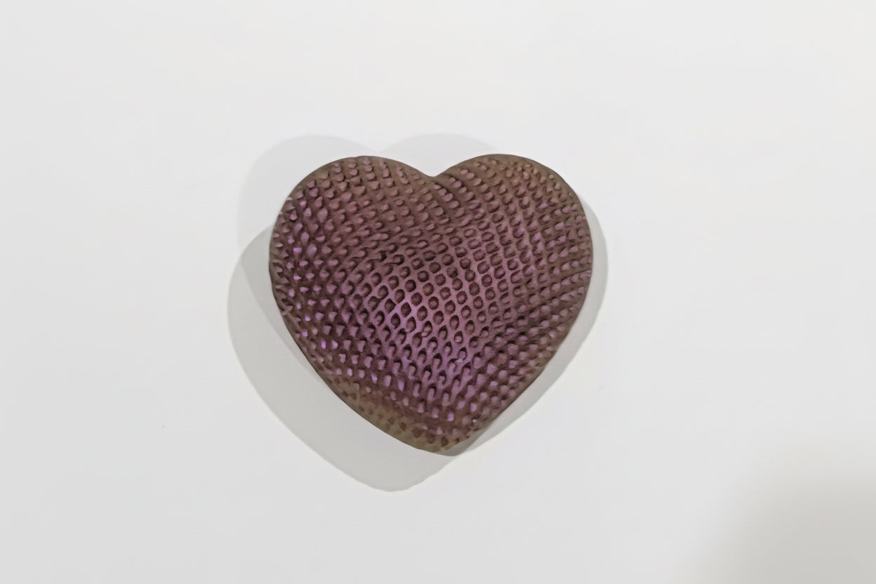 Pink Heart Resin Paperweight – Decorative Desk Accessory