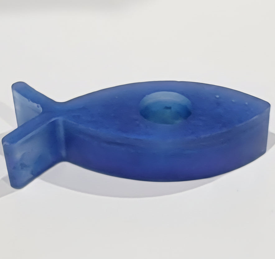 Ocean Blue Fish Candle Holder
