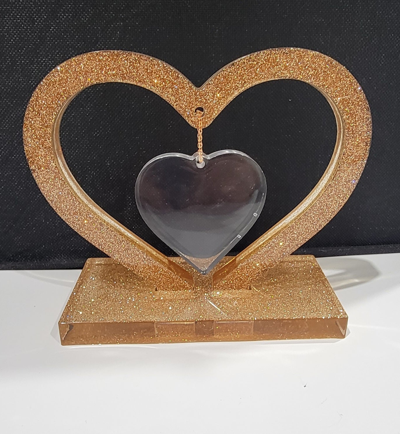 Stanging Heart w/ center Heart for Picture