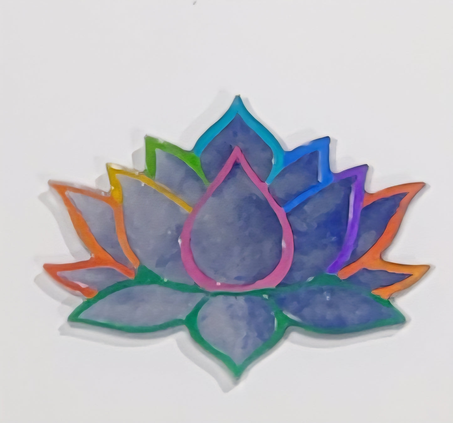 Rainbow Lotus Flower Wall Hanging