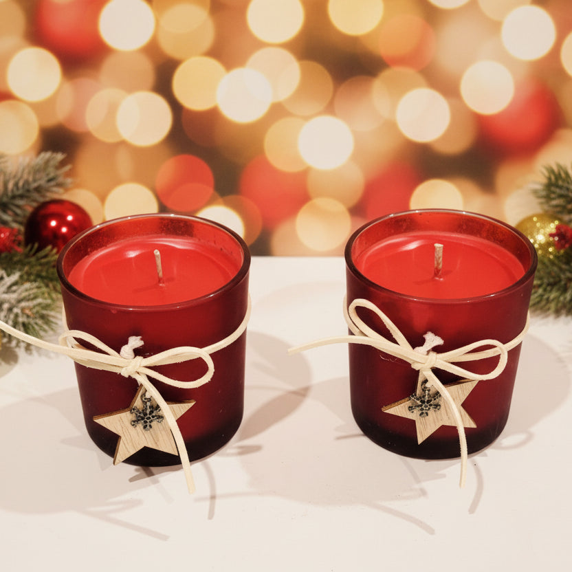 7oz Red Scented Christmas Container Candle