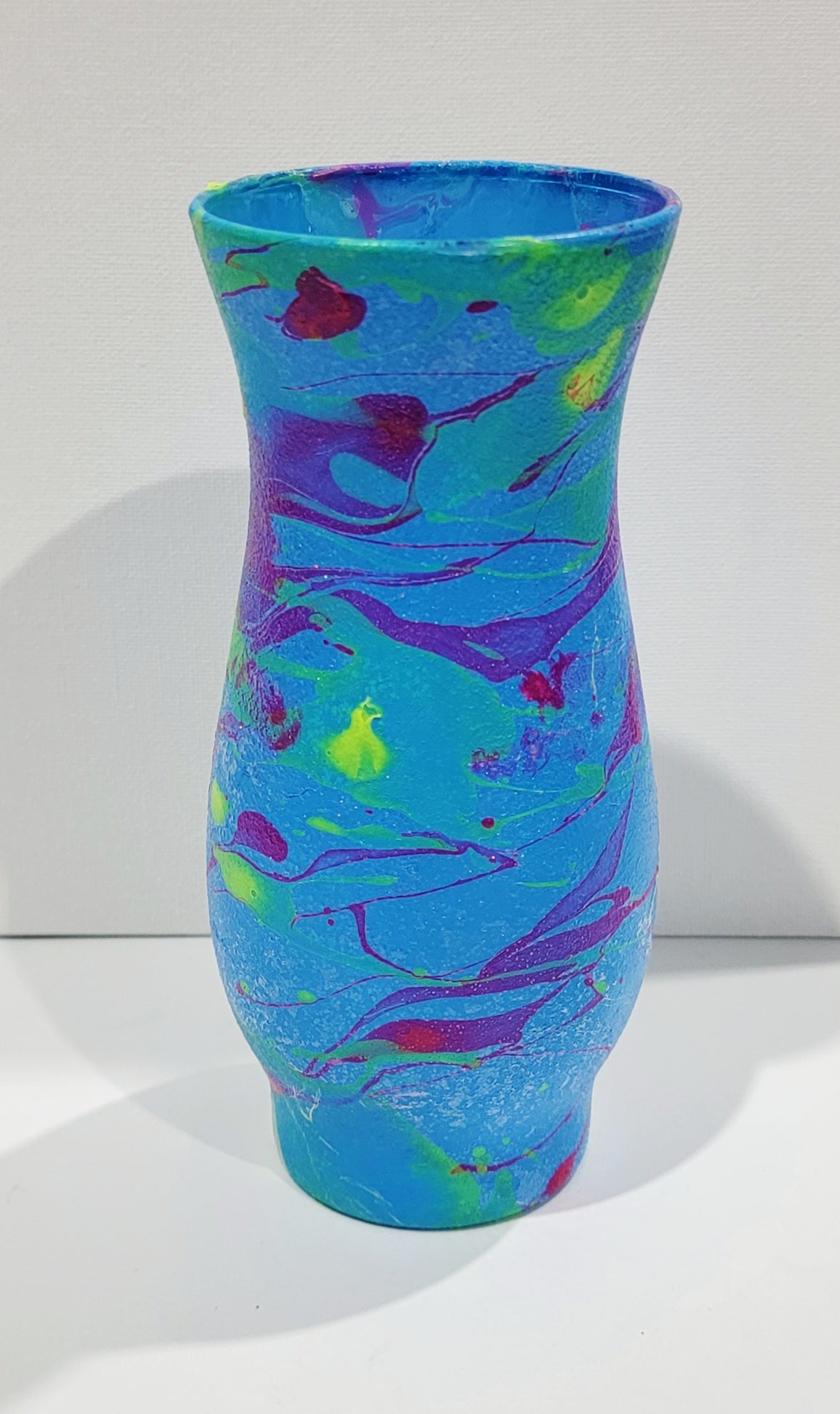 Small Painted Glass Vase