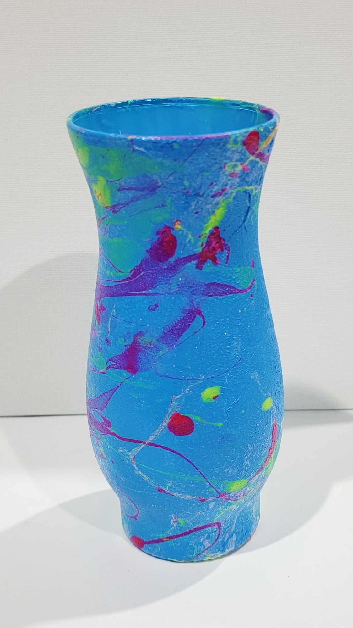 Small Painted Glass Vase