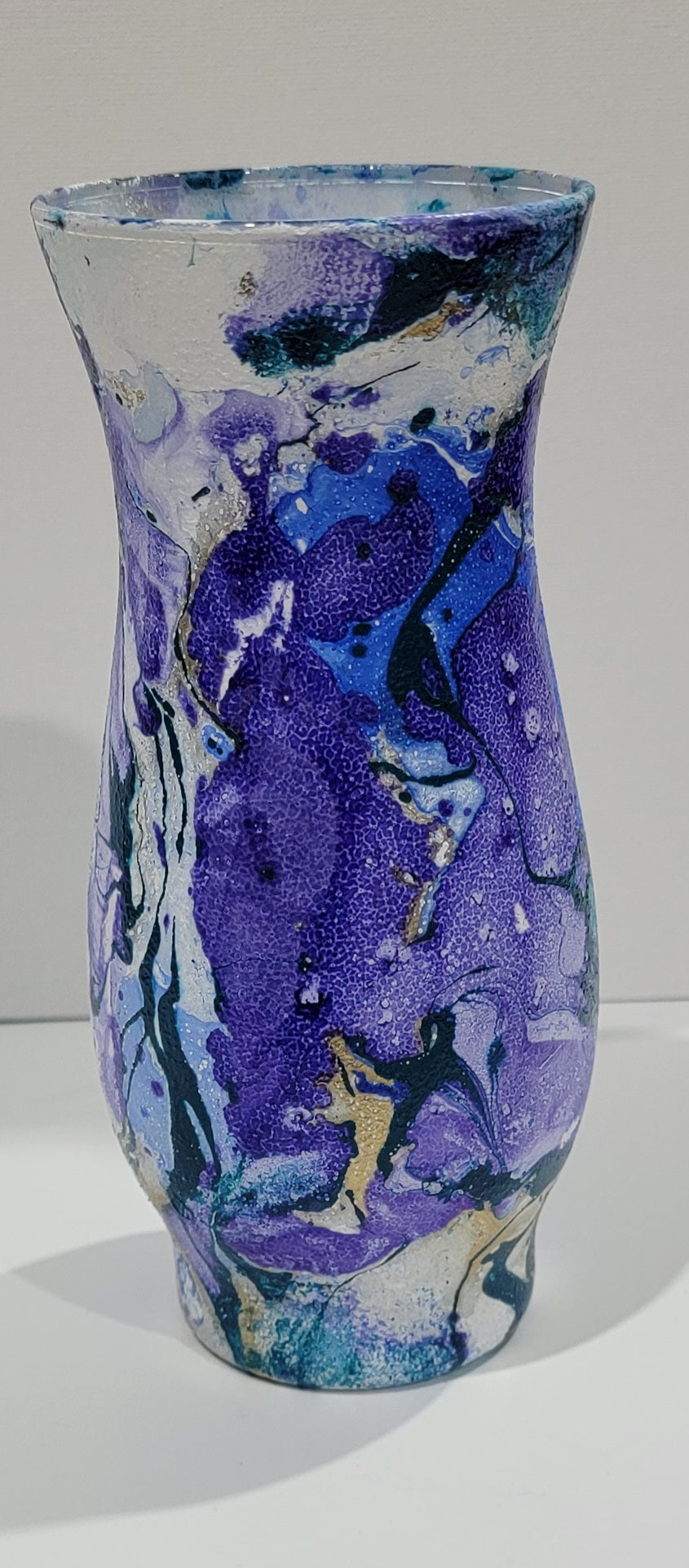 Small Painted Glass Vase