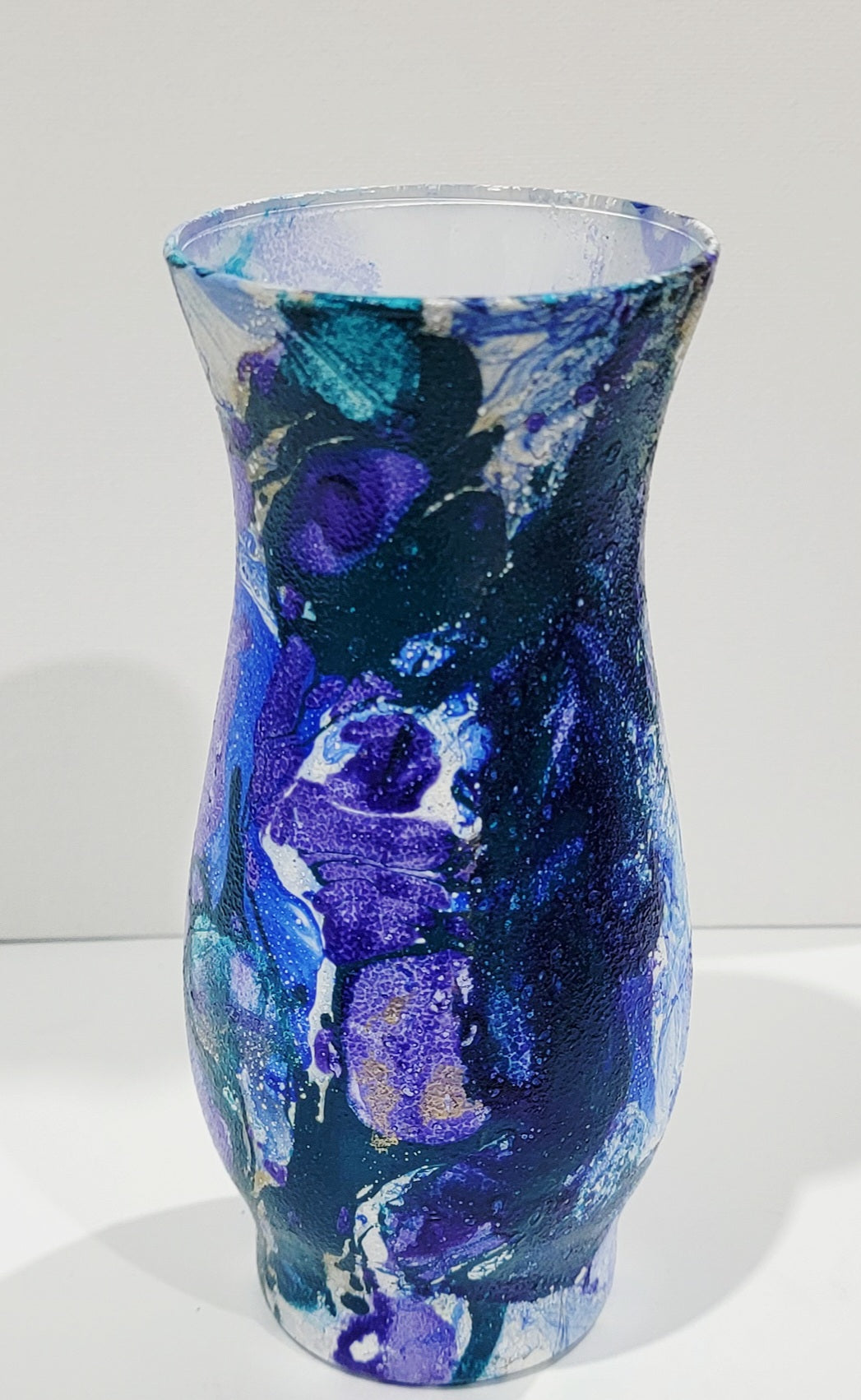 Small Painted Glass Vase